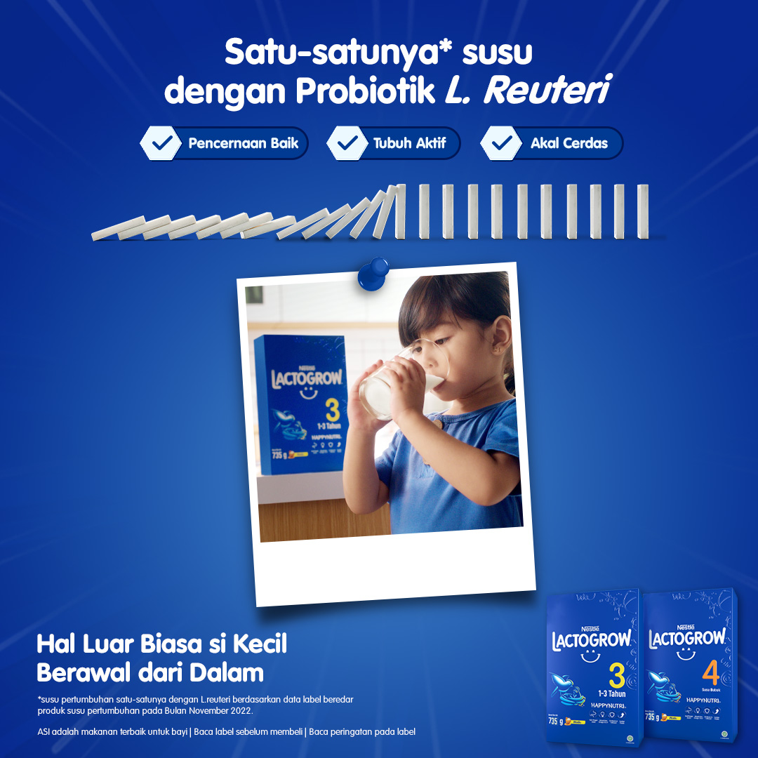 susu dengan lactobacilus reutri - lactogrow